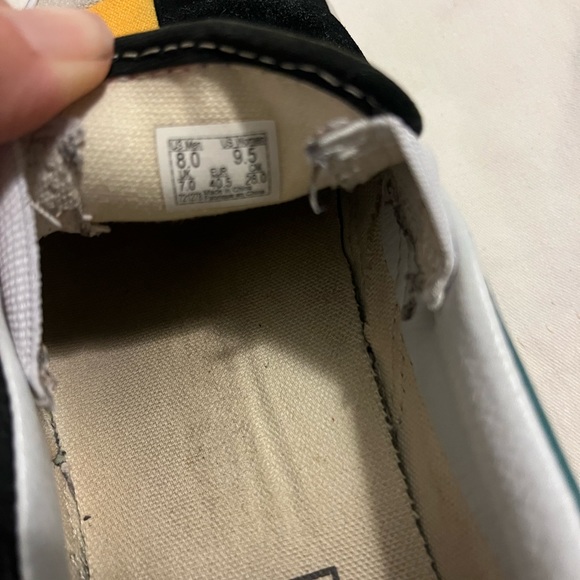 Vans Men’s Size 8 checkers canvas leather patchwork colors - Picture 5 of 7